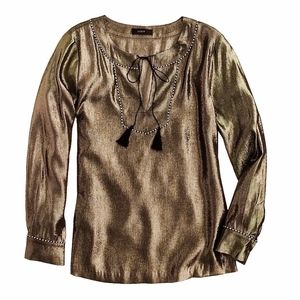 J.Crew Silk metallic tunic